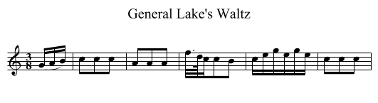 General Lake's Waltz - staff notation