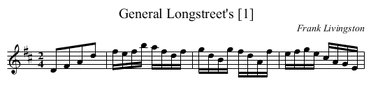 General Longstreet's [1] - staff notation