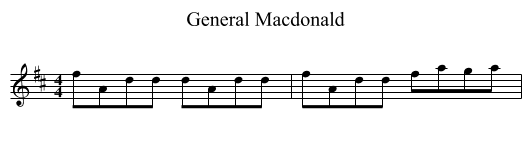 General Macdonald - staff notation