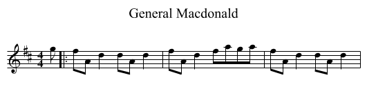 General Macdonald - staff notation