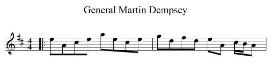 General Martin Dempsey - staff notation