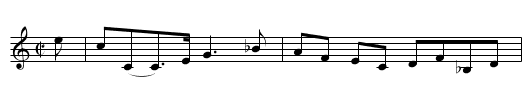General McKay's Reel - staff notation