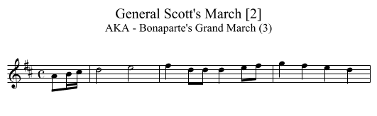 General Scott's March [2] - staff notation