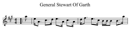 General Stewart Of Garth - staff notation