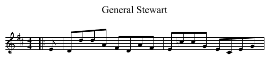 General Stewart - staff notation