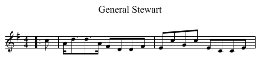 General Stewart - staff notation