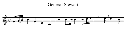 General Stewart - staff notation