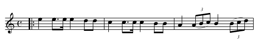 GENERAL TOM THUMB'S MARCH - staff notation
