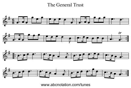 General Trust, The - staff notation