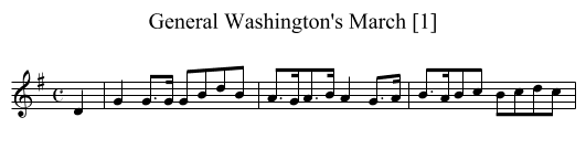 General Washington's March [1] - staff notation