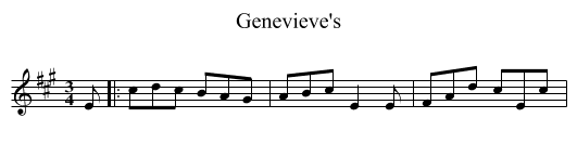 Genevieve's - staff notation