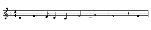 Gentils galans de France - staff notation