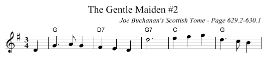 Gentle Maiden #2, The - staff notation