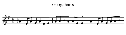 Geogahan's - staff notation