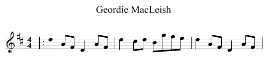 Geordie MacLeish - staff notation
