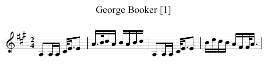 George Booker [1] - staff notation