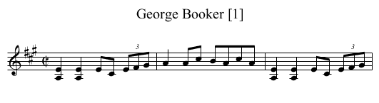 George Booker [1] - staff notation