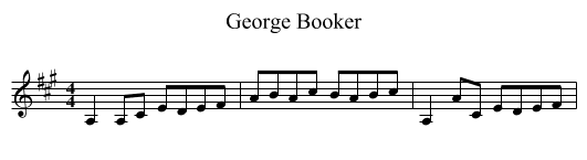 George Booker - staff notation