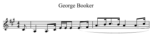 George Booker - staff notation
