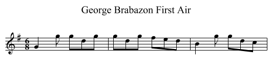 George Brabazon First Air - staff notation
