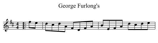 George Furlong's - staff notation
