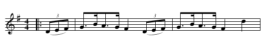 George Green's College Hornpipe - staff notation