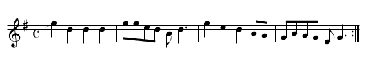 George Holland's Tune - staff notation