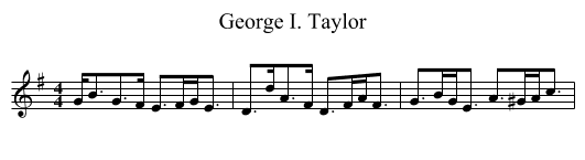 George I. Taylor - staff notation