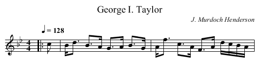 George I. Taylor - staff notation