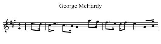 George McHardy - staff notation