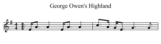 George Owen's Highland - staff notation