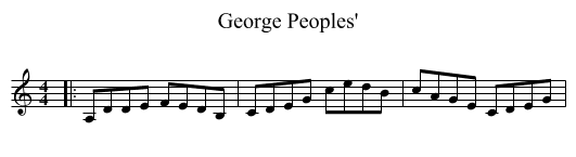 George Peoples' - staff notation