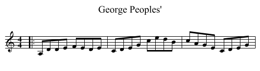 George Peoples' - staff notation