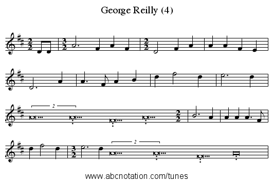 George Reilly (4) - staff notation