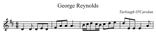George Reynolds - staff notation
