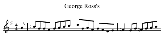 George Ross's - staff notation