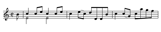George Skene Duff, of Milton - staff notation