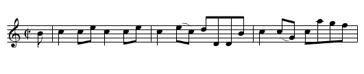 George Skene Duff, of Milton - staff notation