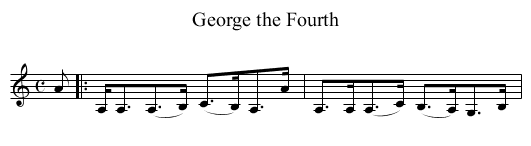 George the Fourth - staff notation