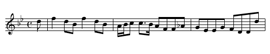 George the IVth's Welcome to Scotland - staff notation
