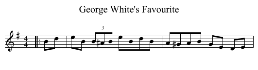 George White's Favourite - staff notation