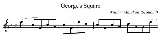George's Square - staff notation