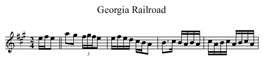 Georgia Railroad - staff notation