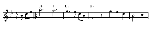 Georgiana Moon - staff notation