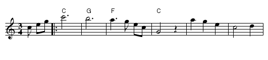 Georgiana Moon - staff notation