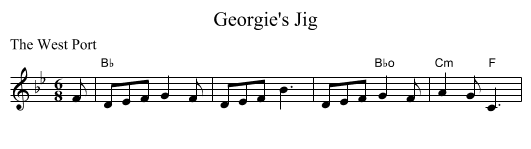 Georgie's Jig - staff notation