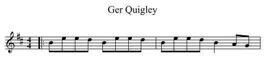 Ger Quigley - staff notation