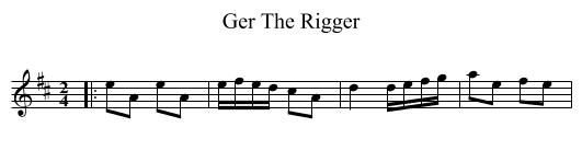 Ger The Rigger - staff notation