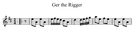 Ger the Rigger - staff notation