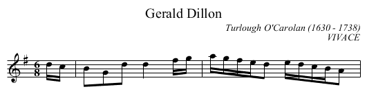 Gerald Dillon - staff notation
